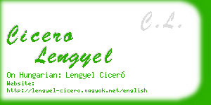 cicero lengyel business card